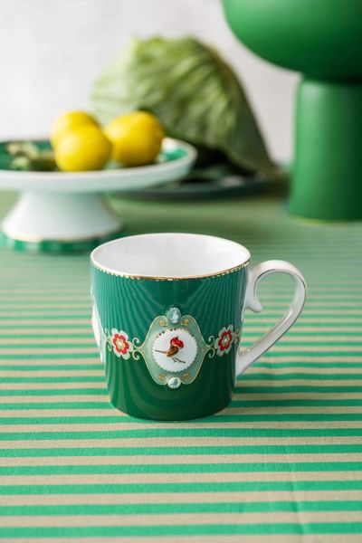Love Birds Tasse Gross Grün Duo