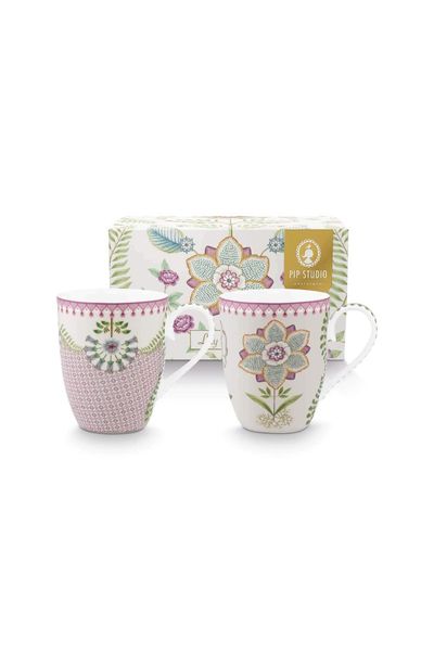 Lily & Lotus Set/2 Mugs Large Lilac 350ml