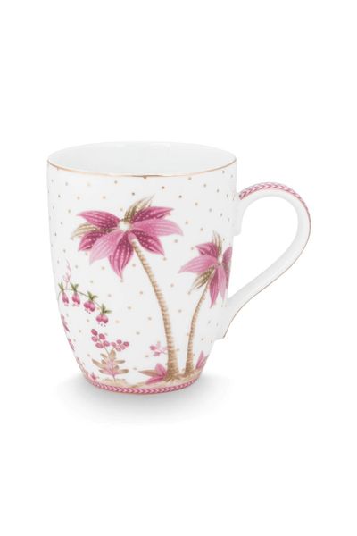 Mug Large Jolie Dots Gold Pink