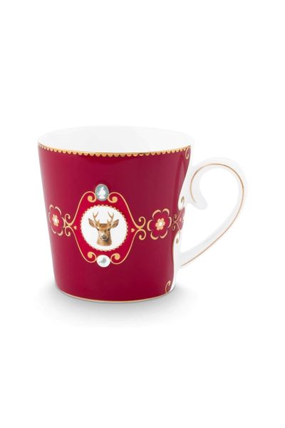 Mok Love Birds Medallion Hert Donkerrood 300ml