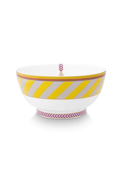 Pip Chique Stripes Kom Geel 18cm