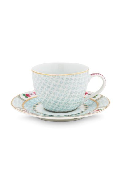 Blushing Birds Espresso Kop & Schotel Wit