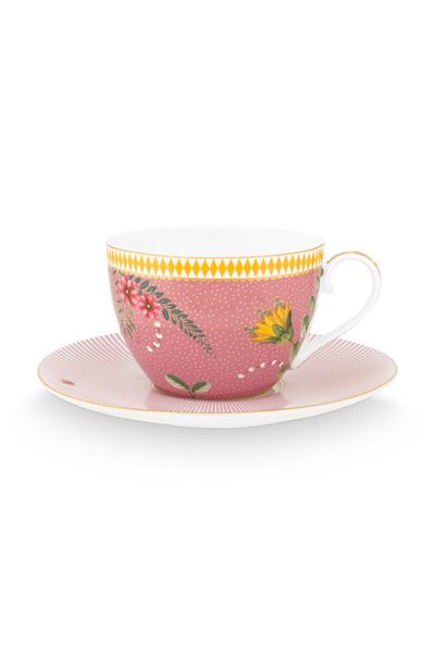 La Majorelle Cappuccino Kop & Schotel Roze