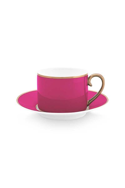 Pip Chique Cappuccino Tasse & Untertasse Rosa