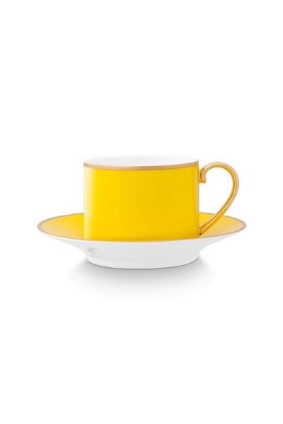 Pip Chique Cappuccino Cup & Saucer Yellow