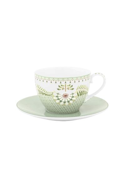 Tasse & Untertasse Lily&Lotus Fliesen Hellgrün
