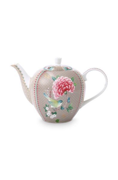 Blushing Birds Theepot Groot Khaki