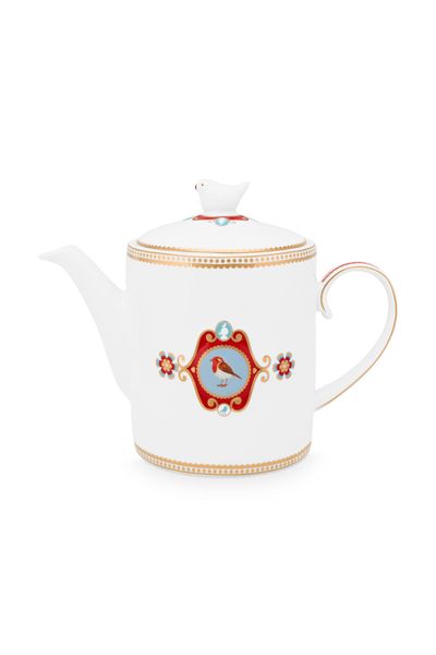 Love Birds Teapot Medium White