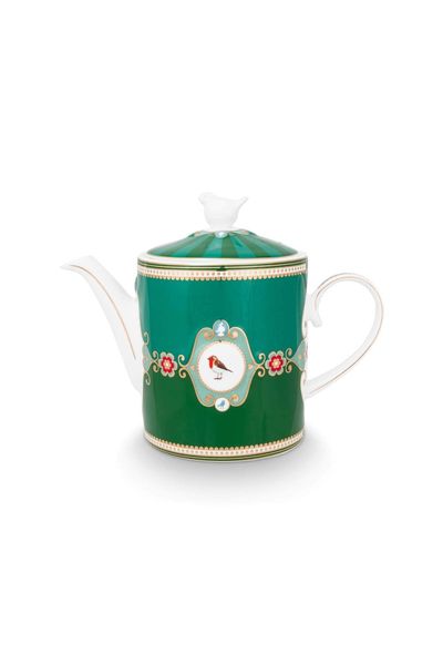 Love Birds Teapot Medium Green