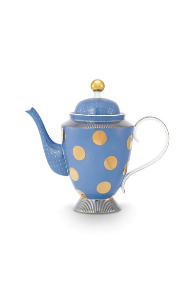 Teapot Dot Delight Light Blue/Gold 1.25l
