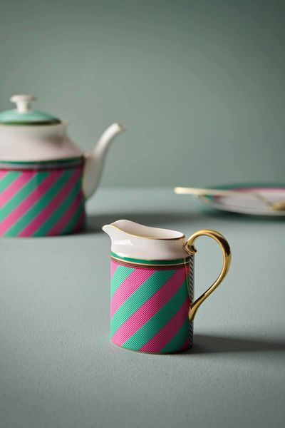 Pip Chique Stripes Jug Small Pink/Green