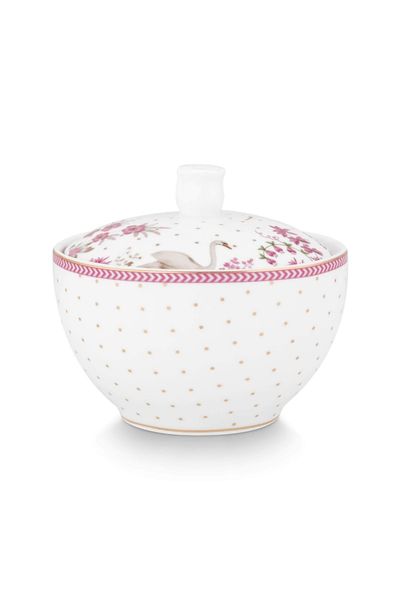 Zuckerdose Jolie Punkte Gold Rosa