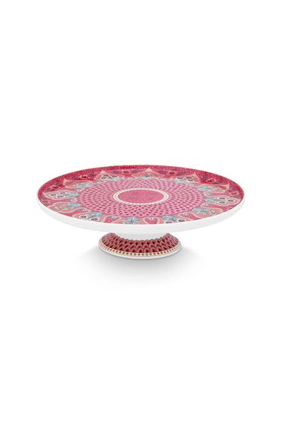 Flower Festival Cake Tray Small Dark Pink