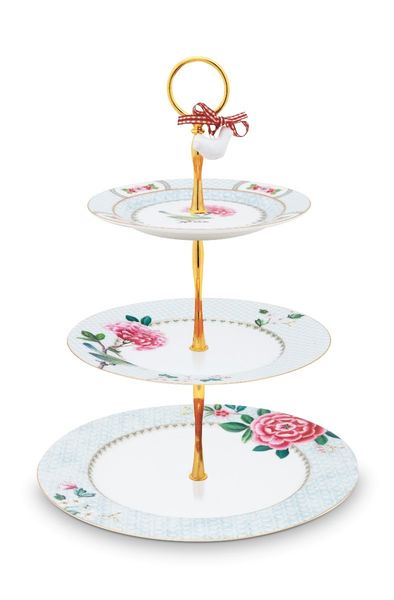 Blushing Birds Etagere 3 Ebenen Weiß
