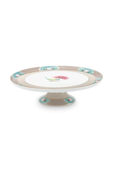 Blushing Birds Cake Tray Large Khaki