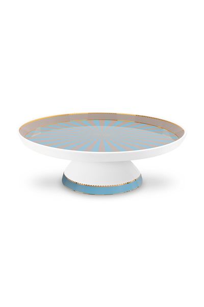 Love Birds Cake Tray Small Blue/Khaki
