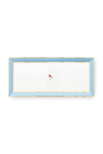 Love Birds Tortenteller Rechteckig Blau
