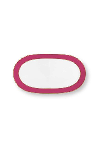 Plateau à Gâteaux Ovale Pip Chique Rose
