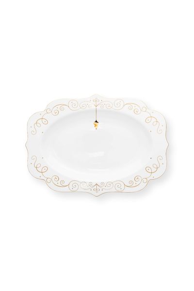 Royal Winter White Oval Servierschale 40cm