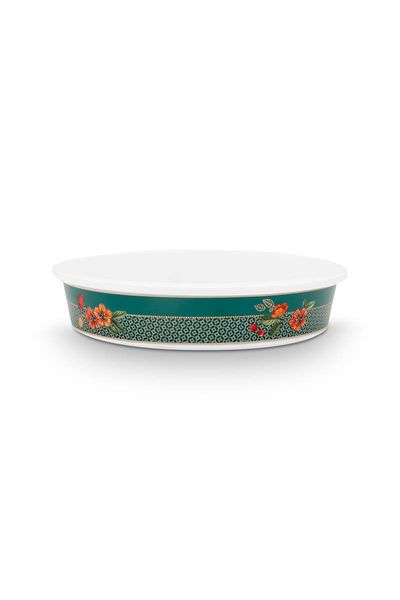 Winter Wonderland Serving Tray Round Green