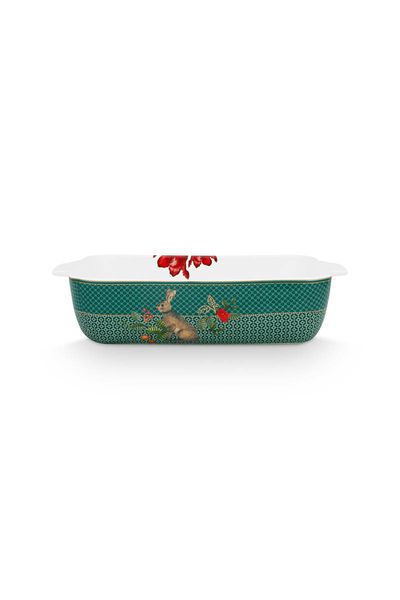 Winter Wonderland Serving Tray Rectangular Large Green