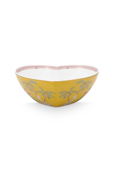 La Majorelle Large Serving Tray Heart Yellow