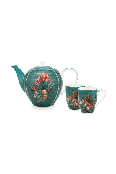 Winter Wonderland Tea Set/3 Grun