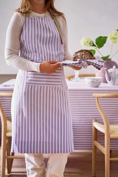 Stripes Apron Lilac