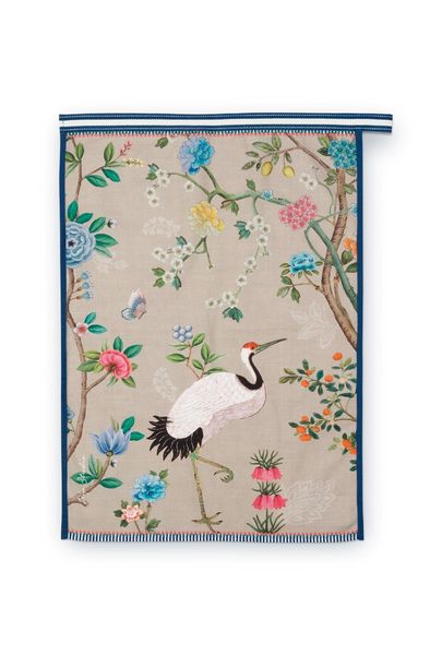Blushing Birds Geschirrtuch Allover-Print Khaki