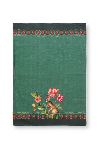 Winter Wonderland Tea Towel Green