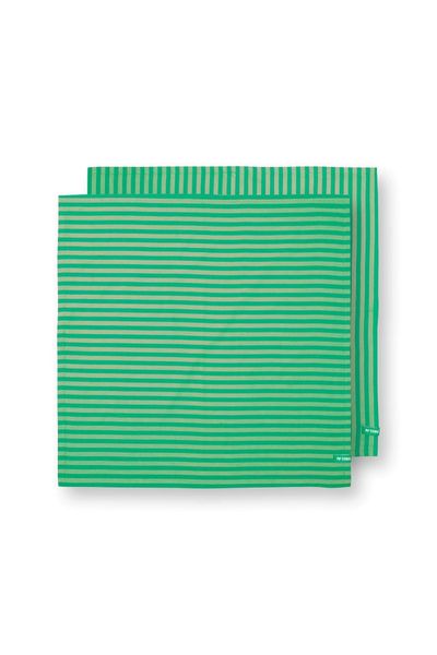 Lot de 2 Torchons Stripes Vert