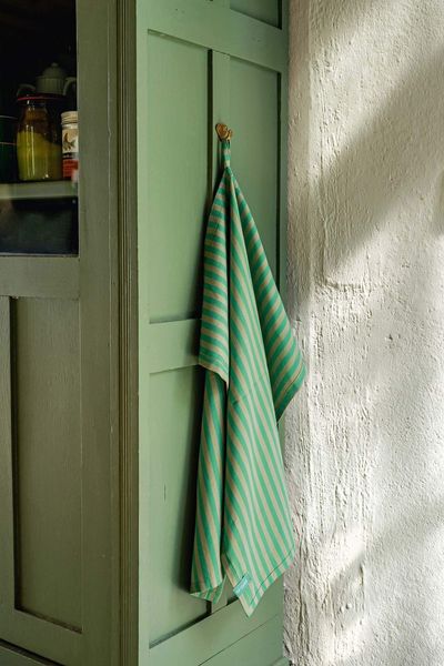Stripes Set/2 Tea Towels Green