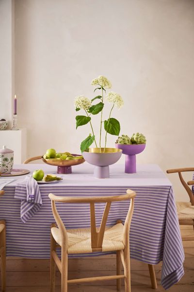 Stripes Tablecloth Lilac