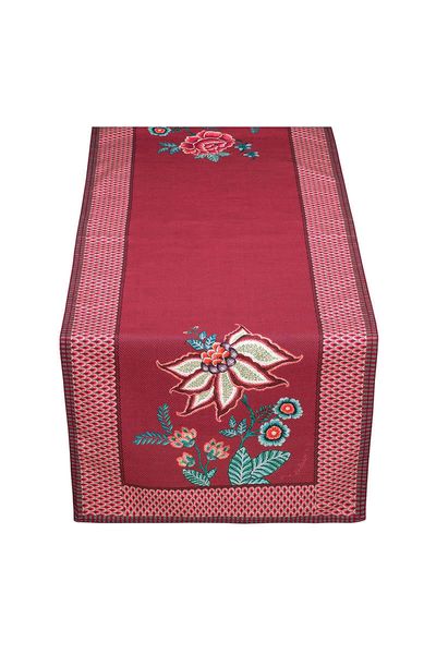 Flower Festival Table Runner Dark Pink