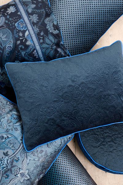 Cushion Quiltey Days Dark Blue