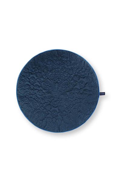 Cushion Round Quiltey Days Dark Blue