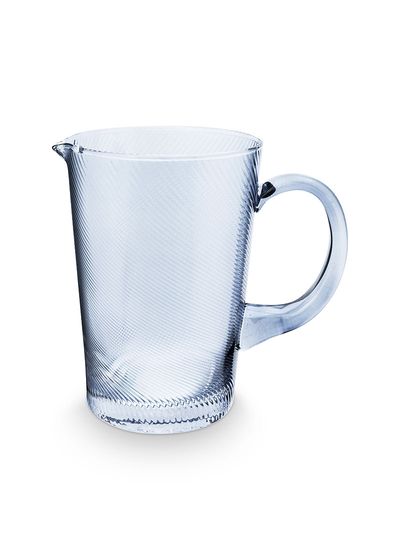 Flower Festival Pitcher Twisted Dark Blue