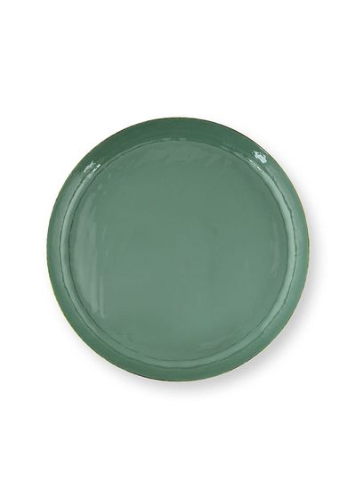 Tray Enamelled Green 50cm