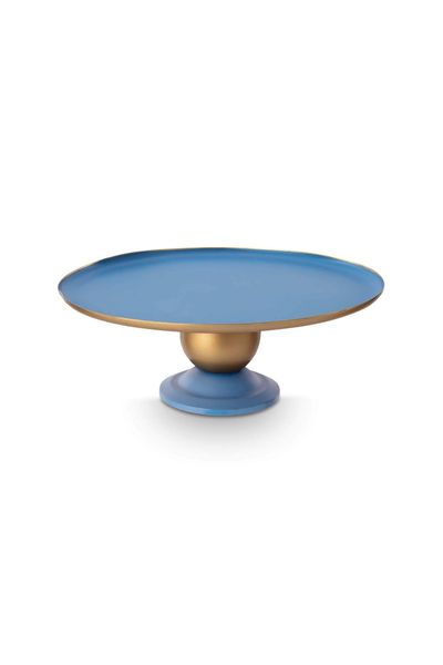 Schale Metall Kugel Hellblau/Gold