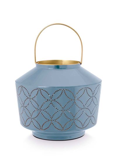 Lantaarn Geëmailleerd Lichtblauw 22 Cm