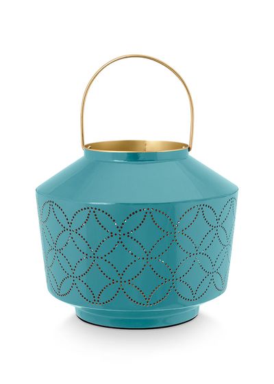 Lantaarn Geëmailleerd Groen 22 Cm