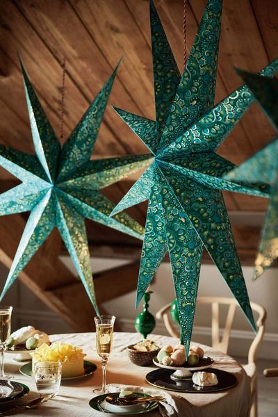 Weihnachtsstern Papier Grün 110cm