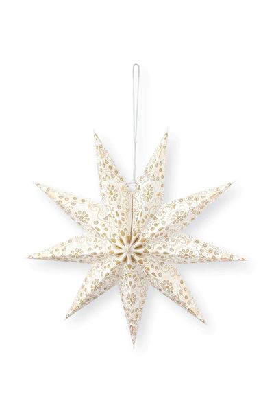 Étoile de Noël Lampion Blanc 60cm