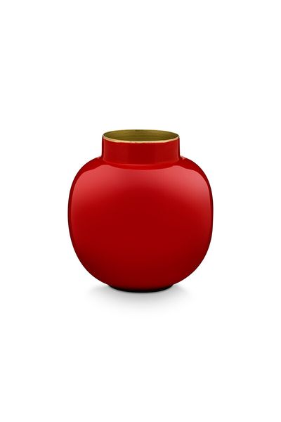 Runde Mini Vase Rot 10 cm