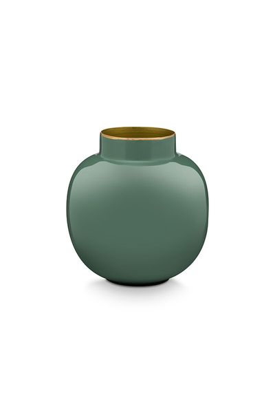 Runde Mini Vase Grün 10 cm