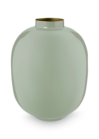 Metal Vase Green 32 Cm