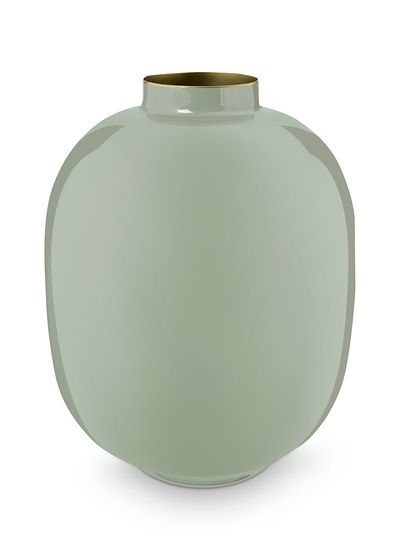 Metal Vase Green 32cm