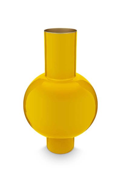 Metal Vase Yellow 40cm