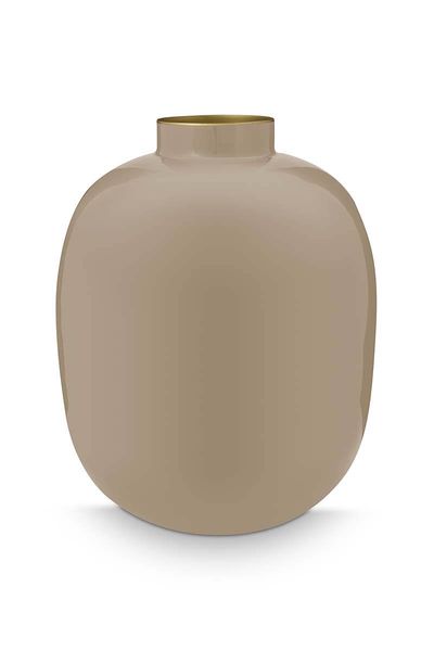 Metal Vase Khaki 32cm