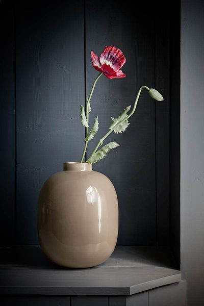 Metal Vase Khaki 32cm